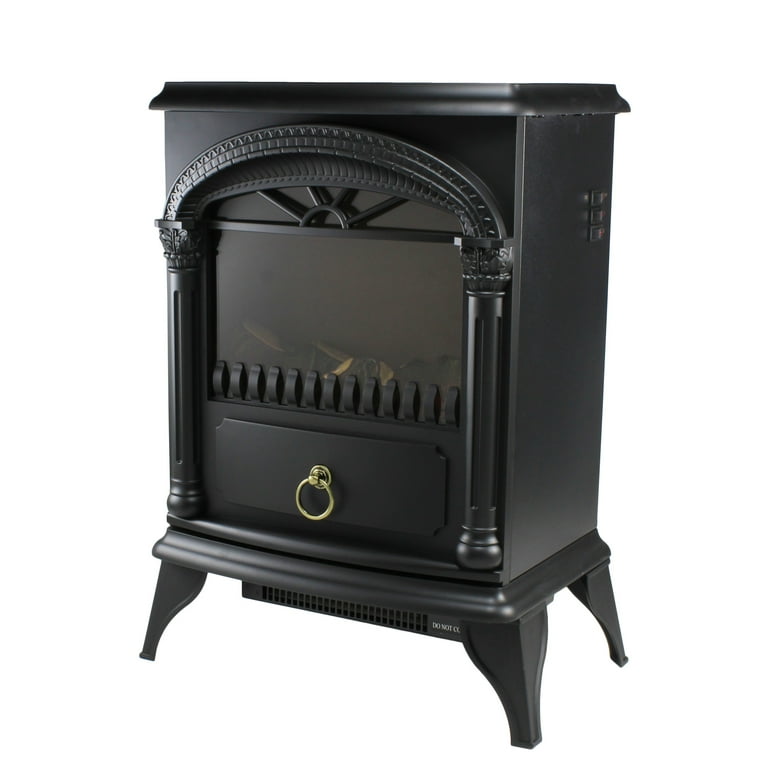 Comfort Zone CZFP4 Electric Fireplace Stove Heater, Black - Walmart.com
