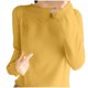 thumbnail image 2 of Suéter de cuello redondo para mujer, informal, de color liso, de manga larga, de punto, con cuello redondo, blusa para mujer, 2 of 3