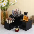 thumbnail image 4 of Chitidr 6 Pcs Acrylic Display Boxes Display Riser Cases 5 Sided Nesting Cube Organizer 4'' 5'' 6'' Acrylic Square Cube Base Riser Stand with Hollow Bottoms(Black), 4 of 7