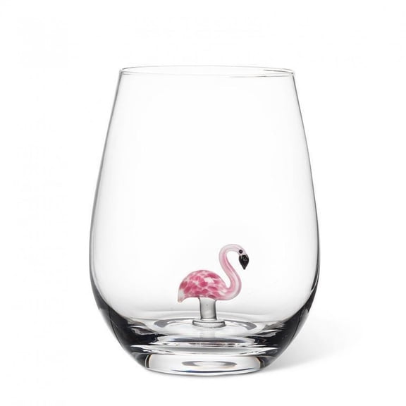 Flamingo Stemless Wine Glass