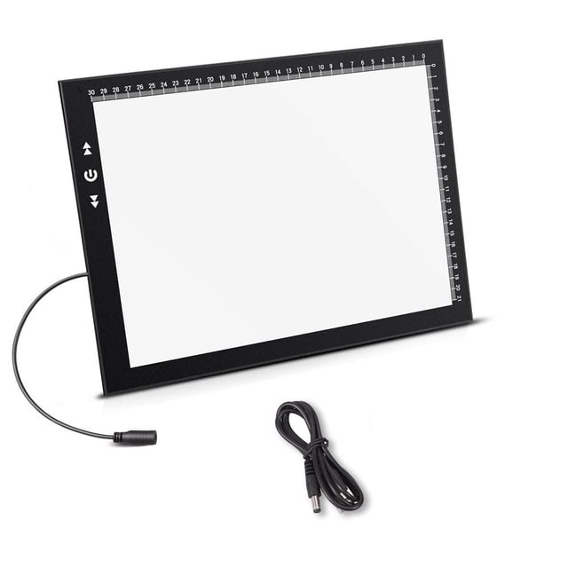 Caja de luces LED para dibujar artistas HSK, 33 x 23 cm, con brillo ajustable