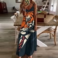 thumbnail image 3 of Tiger Animal Graffiti Design Sleeveless Dress Woman Fashion Long Dresses Women's Summer Suit Dress 2025, 3 of 7