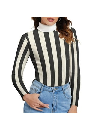 Black and white striped long sleeve shirt turtleneck deals