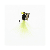 Maribou Sausage Spin 1/8 Tuxedo Black Chartreuse