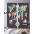 Abstract Aircraft Window Sheer Curtain Map Luggage Camera Passport Hot ...