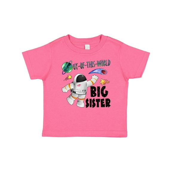 Inktastic Out of This World Big Sister Astronaut in Space Girls Baby T-Shirt