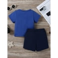 thumbnail image 5 of CARETOO Toddler Kids Boy Clothes Set Summer Beach Outfit Cotton Fabric Casual T-Shirt Shorts 2Pcs, 5 of 9