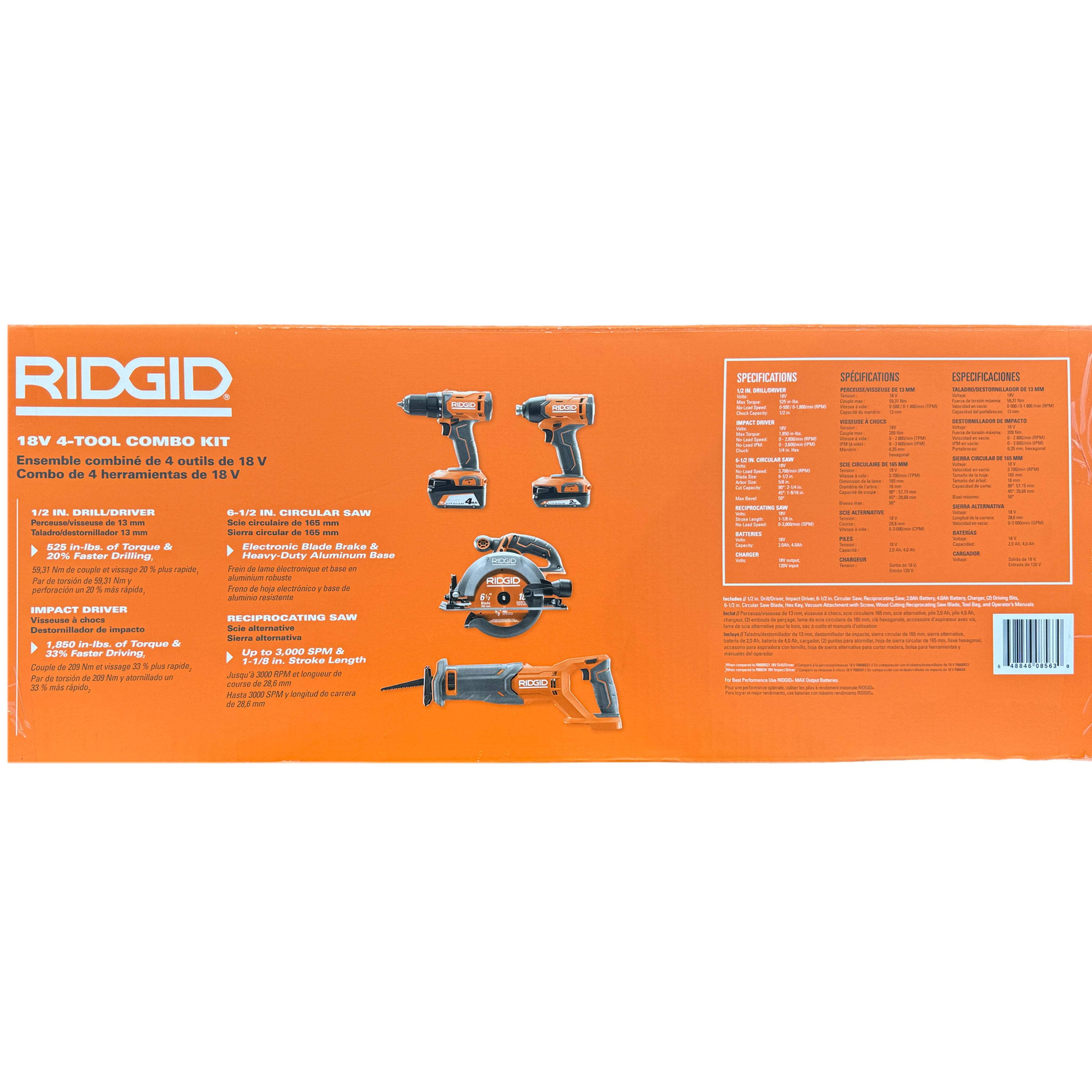 Cordless Drill Driver Ridgid 18v Combo Kit Home Depot RIDGID X4 18V  Lithium-Ion Cordless Drill And Impact Driver Combo