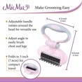 thumbnail image 2 of MiMu Deshedding Brush 2-Sided Undercoat Grooming Rake with Smart Handle and Comb, 2 of 7