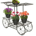 thumbnail image 2 of Sorbus Garden Cart Stand and Flower Pot Plant Holder Display Rack, 6 Tiers, Parisian Style, 2 of 2