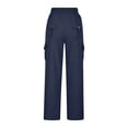 thumbnail image 4 of Women's Solid Color Casual Athletic Pants With Pockets And Button Comfort Fit Long Trousers Two Piece Pants Outfits for Women Casual Casual Pants for Women for Work Women Casual Pants Long Patterned, 4 of 6