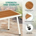 thumbnail image 2 of DWVO 47in Outdoor Dining Bench, Weatherproof Backless Patio Benches, Outside Bench for Garden, Porch, Park - Yellow, 2 of 8