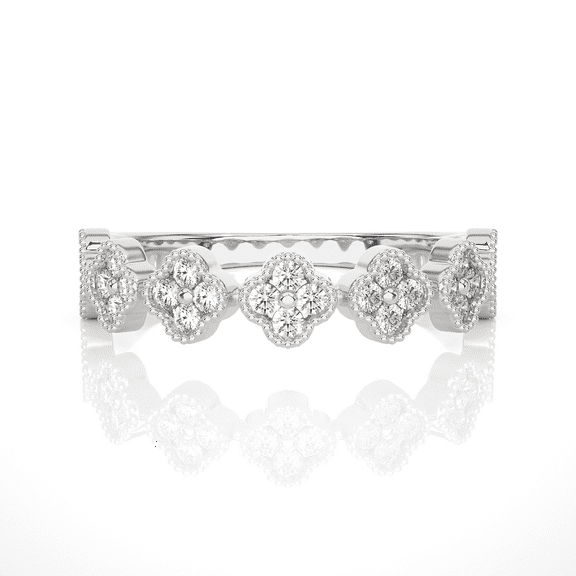 1/3 ctw Round Lab Grown Diamond Anniversary Ring in Sterling Silver