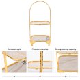 thumbnail image 2 of 2pcs Wedding Dessert Stand Party Square Cake Holder Cupcake Offering Shelf (Golden), 2 of 6