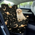 thumbnail image 2 of Drydeepin Planets Crescent Moon Stars Car Seat Covers for Backseat, Rear Bench Seat Cover Towel Sweat Absorbent Saddle Blanket Seat Protector Universal Auto Accessories for Trucks Van SUV, 2 of 7