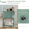 thumbnail image 7 of Console Table with 3 Drawers,Narrow Sofa Table with Storage Shelf,Entryway Table for Hallway,Living Room,Light Blue, 7 of 7