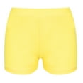 thumbnail image 2 of Aislor Kids Girls Boy Cut Shorts Low Rise Active Dance Shorts Yoga Workout Bottoms Yellow 4, 2 of 7