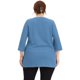 thumbnail image 5 of Blude talgrande pamujer, cuello redondo, medsolapa, man3/4, blusas básicas Azul 4XL, 5 of 6