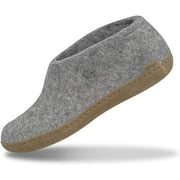 Glerups Wool Closed Heel Unisex Slipper Grey - EU 46 - Men's 12-12.5 US Medium