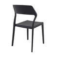thumbnail image 3 of Siesta Chaise de Salle à Manger pour la Neige, Noire, Ensemble de 2, Résine de Qualité Commerciale, Chaise de Salle à Manger, 3 of 11