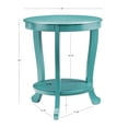 thumbnail image 5 of Powell Kendall Round Indoor Accent Side Table with Shelf, 24" Tall, Teal Blue, 5 of 8