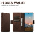 thumbnail image 4 of Compatible with Samsung Galaxy S24 Ultra, Wallet Case with Magsafe PU Leather Card Slots & Cash Pocket Magnetic Closure Kickstand Function Flip Phone Case Cover for Samsung Galaxy S24 Ultra, Brown, 4 of 10