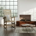thumbnail image 3 of Patio Slat Rocking Chair, HDPE Plastic Weather Resistant Porch Rocker,Brown, 3 of 8