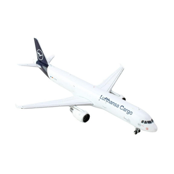 Airbus A321P2F Commercial Aircraft "Lufthansa Cargo" (D-AEUC) White with Blue Tail 1/400 Die Cast Model Airplane by GeminiJets