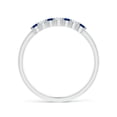 thumbnail image 2 of ANGARA Natural Half Eternity Seven Stone Sapphire and Diamond Wedding Ring in 14K White Gold for Women (Size-2mm) | September Birthstone, Anniversary, Jewelry Gift for Women | Natural Sapphire Ring, 2 of 11