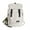 White, variant on Tooling Style Flap Backpack, Contrast Color And Large Capacity,Black