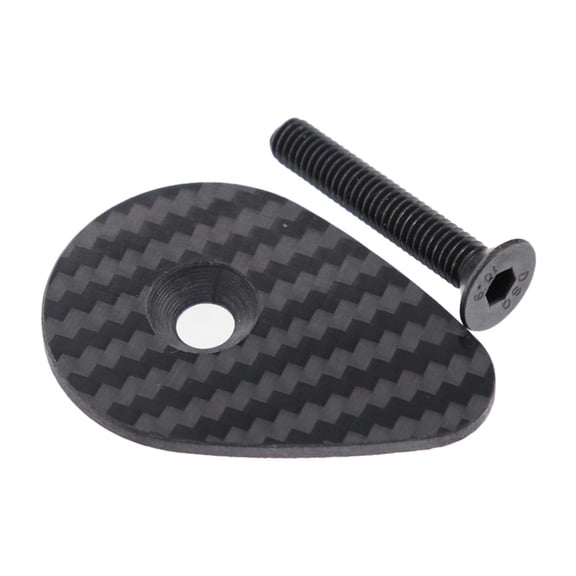 funtasica Carbon Fiber Headset Top Cap Sturdy Replacement for Riding Cycling Bicycling with steel screw