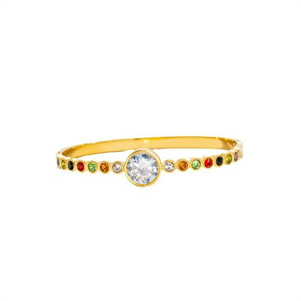 De gama alta de acero inoxidable pulsera de la mujer no se desvanece la moda de gama alta versátil ir al trabajo pulsera abierta