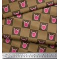 thumbnail image 3 of Soimoi Velvet Fabric Square & Floral Artistic Printed Fabric 1 Yard 58 Inch Wide, 3 of 4