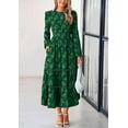 thumbnail image 7 of PRETTYGARDEN Women's Spring Midi Dress Fall Elegant Long Sleeve Smocked Flowy Boho Floral Wedding Guest Party Dresses, 7 of 7