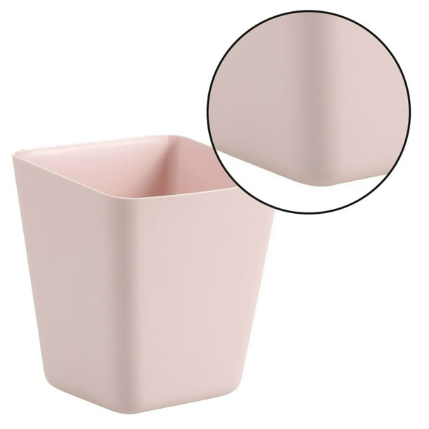 Inteprter Cubo de basura de plástico para cocina, puerta de armario para el hogar, cubo de almacenamiento montado en la pared, cesto de basura colgante Mostrada Rosado Inteprter HA001126-01B