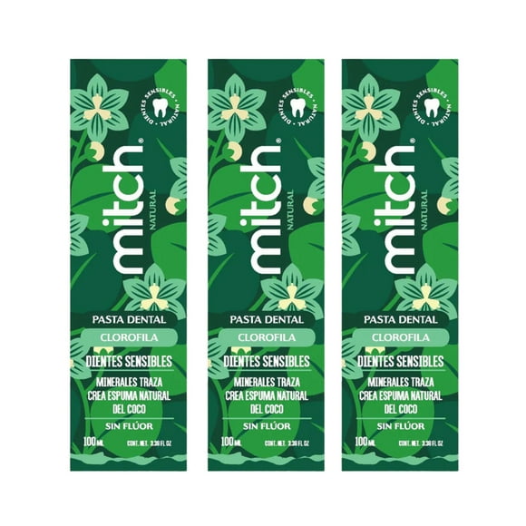 3 Pack Pasta Dental Mitch Premium Clorofila 100ml