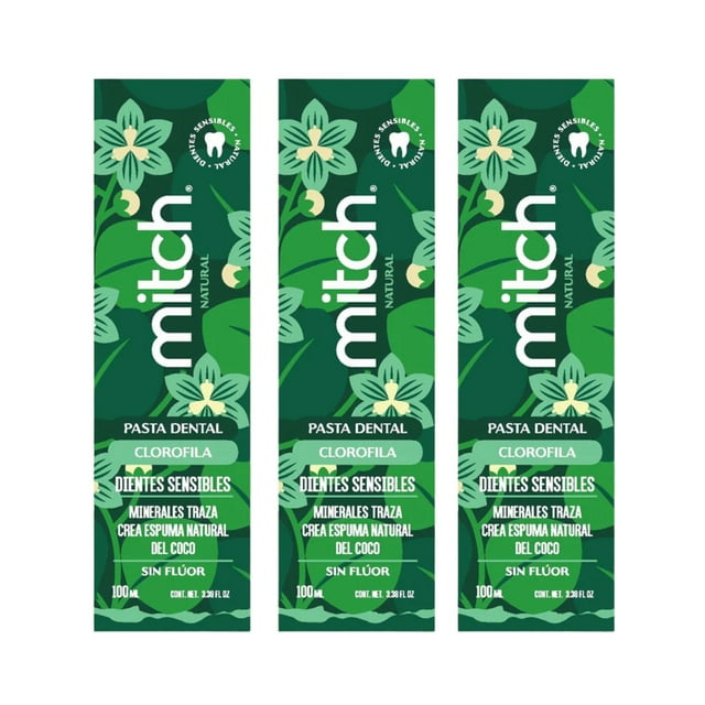 3 Pack Pasta Dental Mitch Premium Clorofila 100ml
