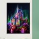 thumbnail image 1 of Cuadros Decorativos Pintura de diamante 5D DIY Kit de castillo de taladro redondo completo decoración del hogar arte artesanal DQrwqpou embutido en tela, 1 of 7