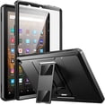 thumbnail image 1 of Case for All-New Kindle Fire HD 10 and Fire HD 10 Plus Tablet（11th Generation, 2021 Release, Full Body Rugged Hands-Free Viewing Stand Back Cover with Screen Protector, Black, 1 of 7