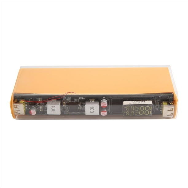 Estuche para Banco de Energía DIY de 100 W con USB TIPO C, Placa de Carga Rápida Bidireccional, Estuche para Banco de Energía, Estuche para Batería 18650/21700, Amarillo