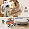 thumbnail image 5 of ODIKA 3'x5' Washable Area Rug Round Basketball Theme Free Throw Lines Football Blanket Center for Hallway, Laundry Room, Non-Slip, Flatweave, Easy Care, 5 of 7
