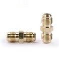 thumbnail image 2 of U.S. Solid 1/4 in Male Flare x 1/4 in Male Flare Brass Fitting Gas Union Connector Tube Coupler Pack of 2, 2 of 6