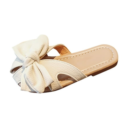 

Baby Girls Shoes Bowknot Printed Flat Close Toe Sandals Hollow Decorated Outdoor Sandals Beach Sandals Child Footwear For School