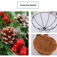 thumbnail image 3 of jesticaly Panier Suspendu de Fleurs Artificielles de Noël avec des Boules Rouges et Vertes Vibrantes Panier Suspendu de Noël H1-19, 3 of 6
