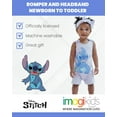 thumbnail image 5 of Disney Lilo & Stitch Newborn Baby Girls French Terry Romper and Headband Newborn to Toddler, 5 of 5