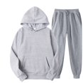 thumbnail image 1 of Conjunto de dos piezas, chándal informal de lana para mujer, conjuntos de invierno 2020 para mujer, sudadera de manga larga con capucha de gran tamaño, pantalones deportivos, traje para mujer Tan Jianjun unisex, 1 of 2