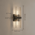 thumbnail image 2 of Progress Lighting Orrizo Modern Two-Light Wall Sconce Matte Black Clear Glass, 2 of 7