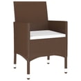 thumbnail image 5 of vidaXL Patio Dining Set 3 Piece Rattan Patio Conversation Set Poly Rattan, 5 of 7
