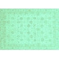 thumbnail image 1 of Ahgly Company Machine Washable Indoor Rectangle Oriental Turquoise Blue Traditional Area Rugs, 2' x 5', 1 of 4