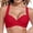 Red, variant on Women's 3/4 Molded Cup Push Up Underwire Bikini Top